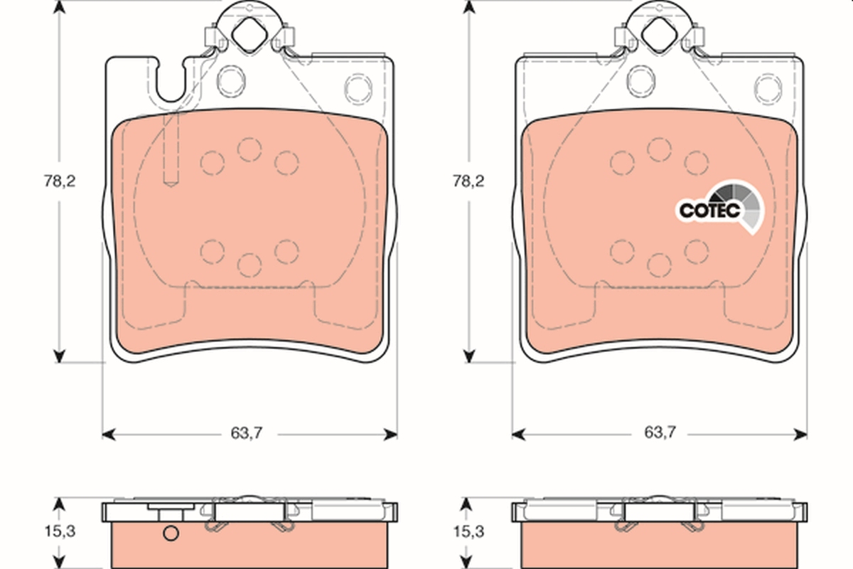 Brake Pad Set, disc brake (Rear axle)  Art. GDB1421