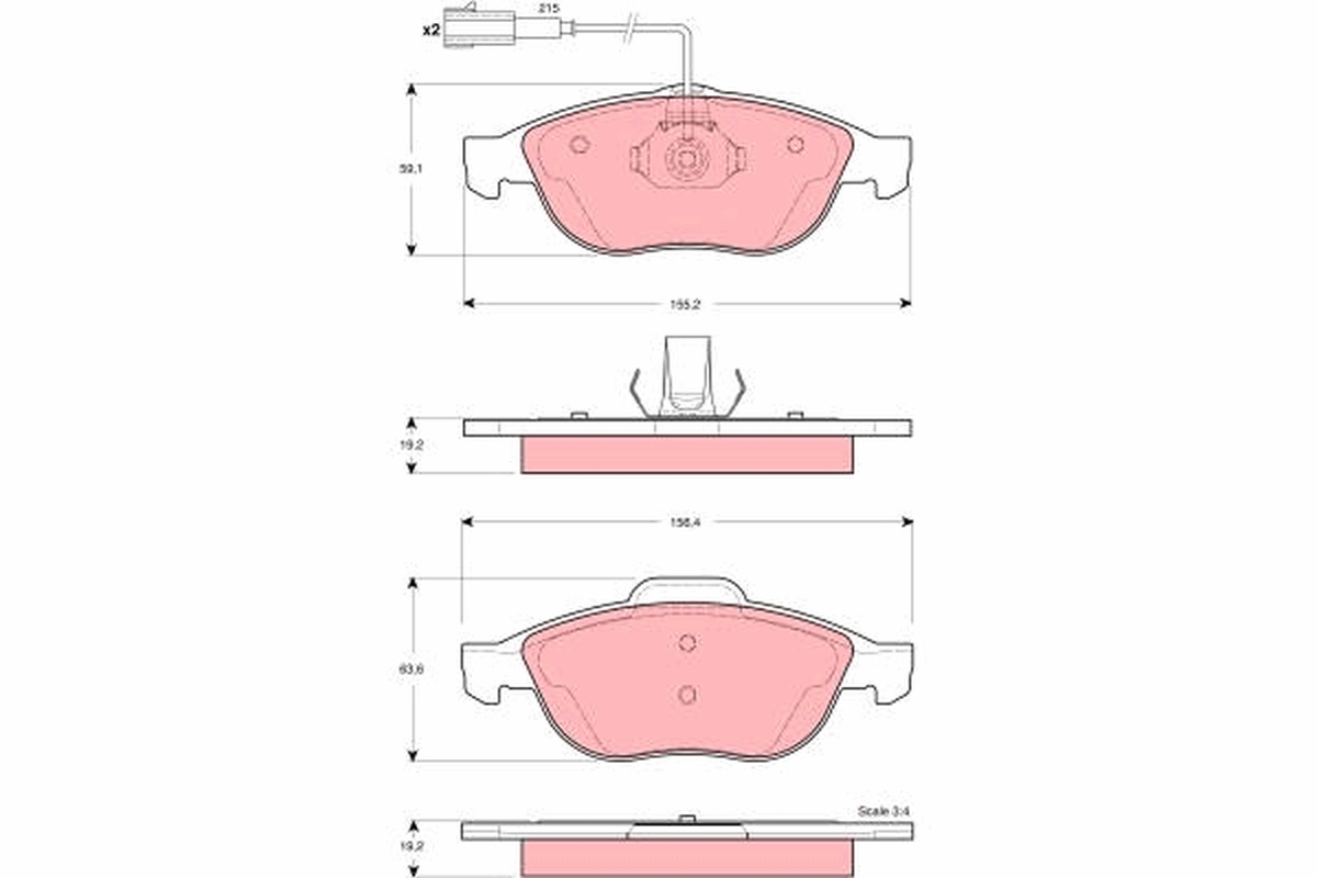 Brake Pad Set, disc brake (Front axle)  Art. GDB1441