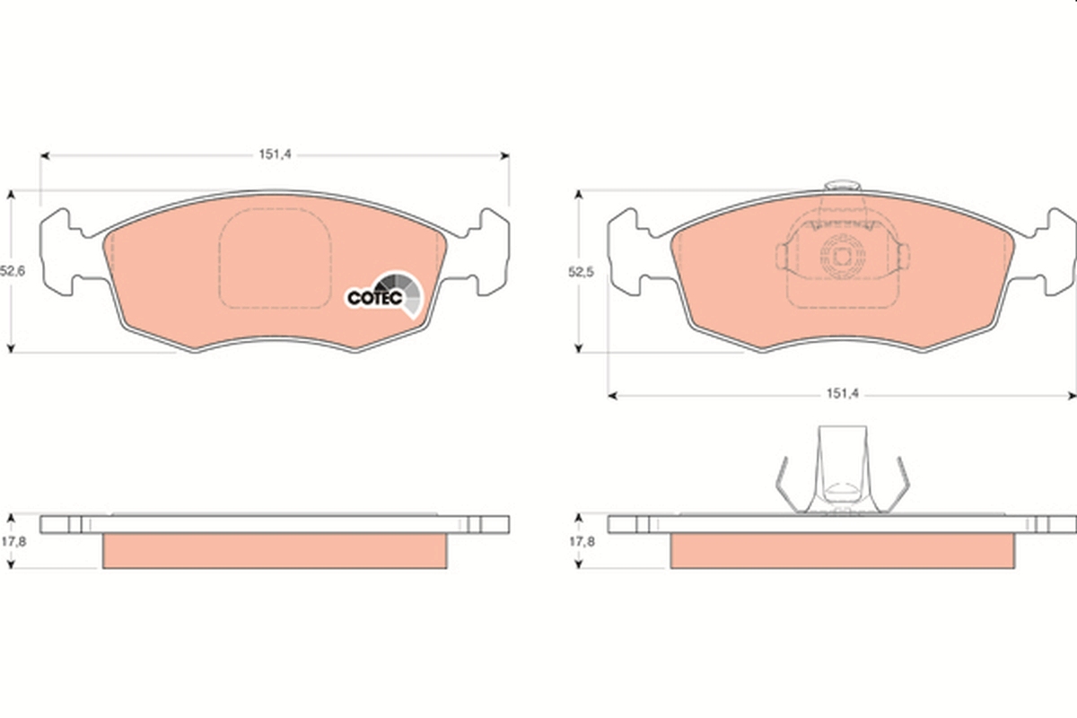 Brake Pad Set, disc brake (Front axle)  Art. GDB1443