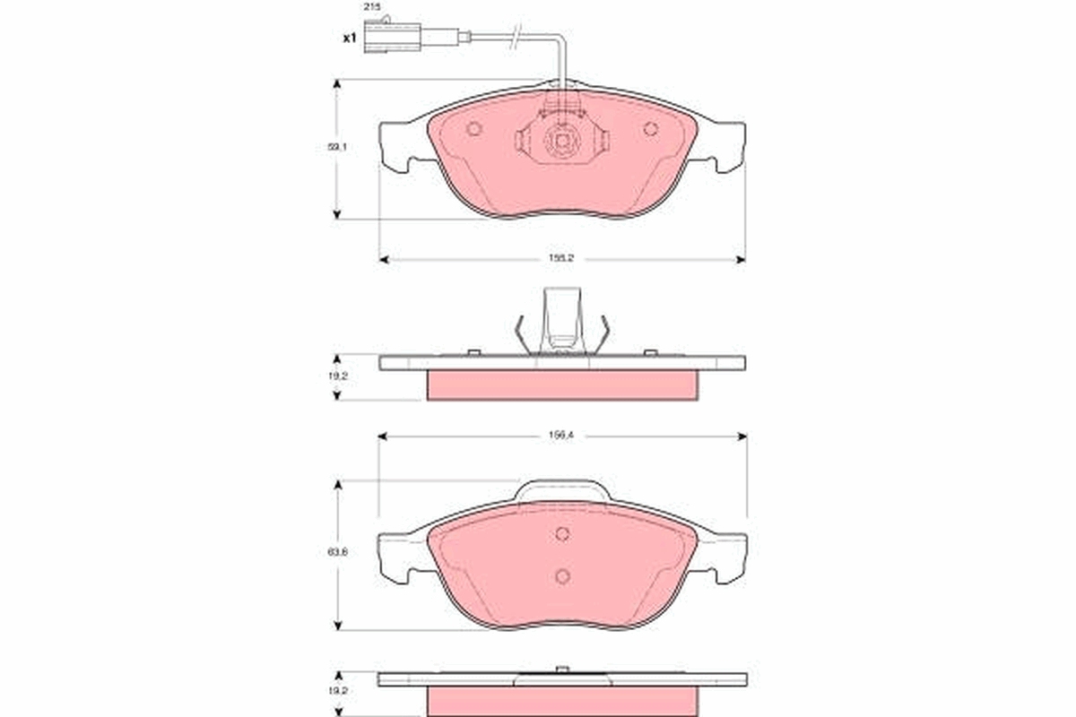 Brake Pad Set, disc brake (Front axle)  Art. GDB1444