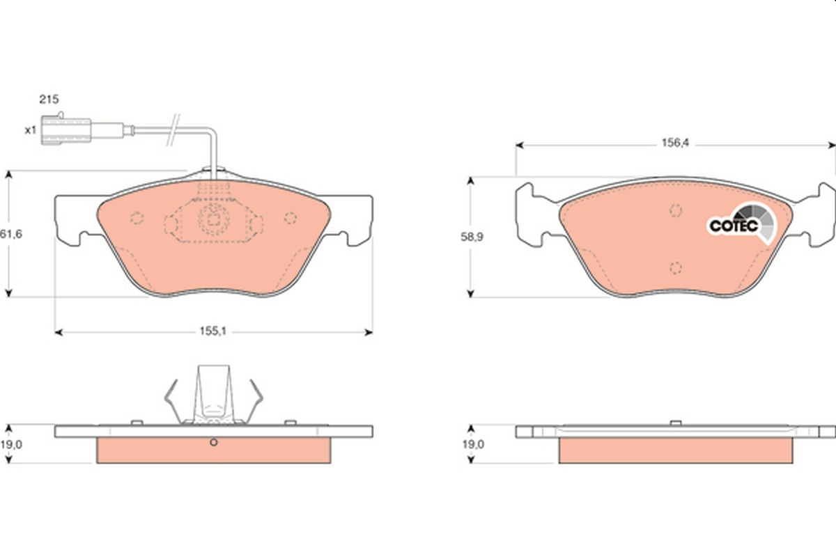 Brake Pad Set, disc brake (Front axle)  Art. GDB1445