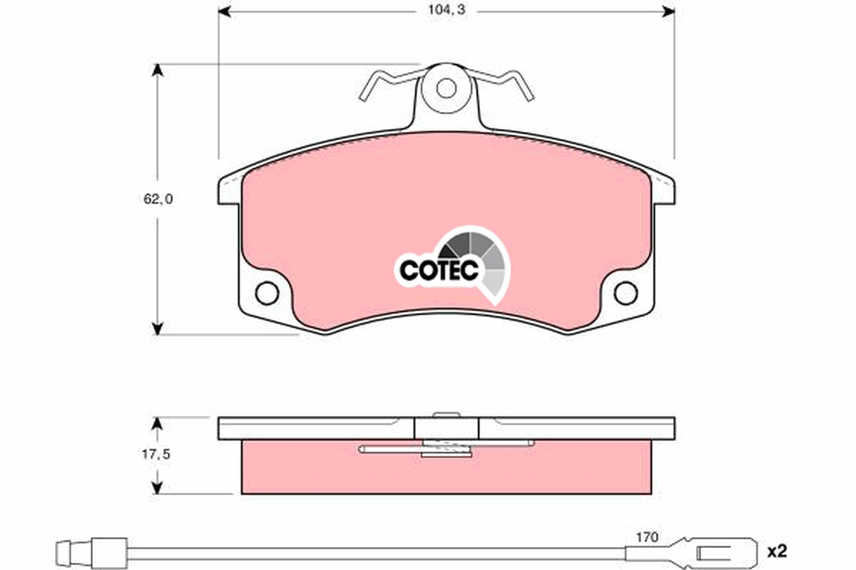 Brake Pad Set, disc brake (Front axle)  Art. GDB1446