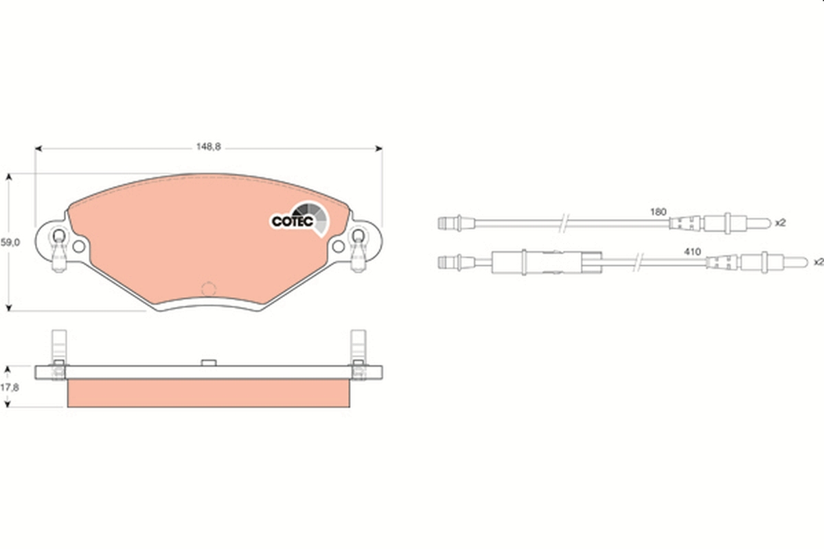 Brake Pad Set, disc brake (Front axle)  Art. GDB1448