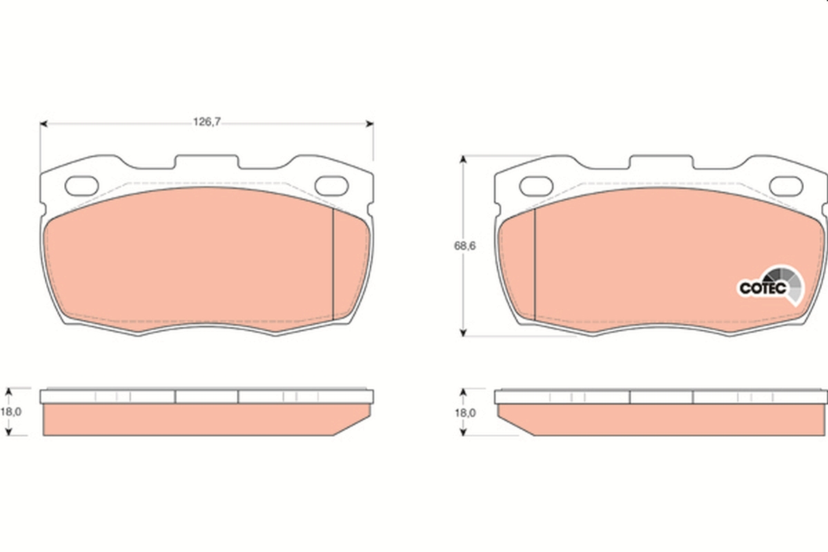 Brake Pad Set, disc brake (Front axle)  Art. GDB1452