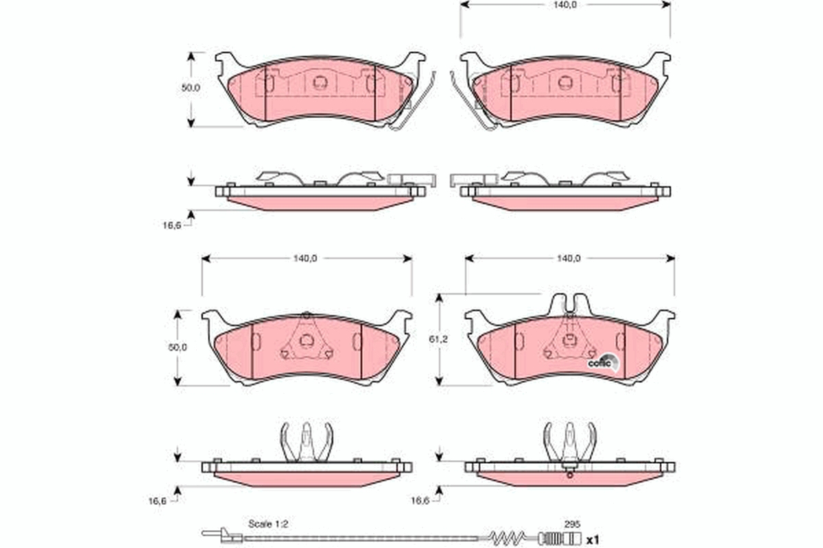 Brake Pad Set, disc brake (Rear axle)  Art. GDB1456