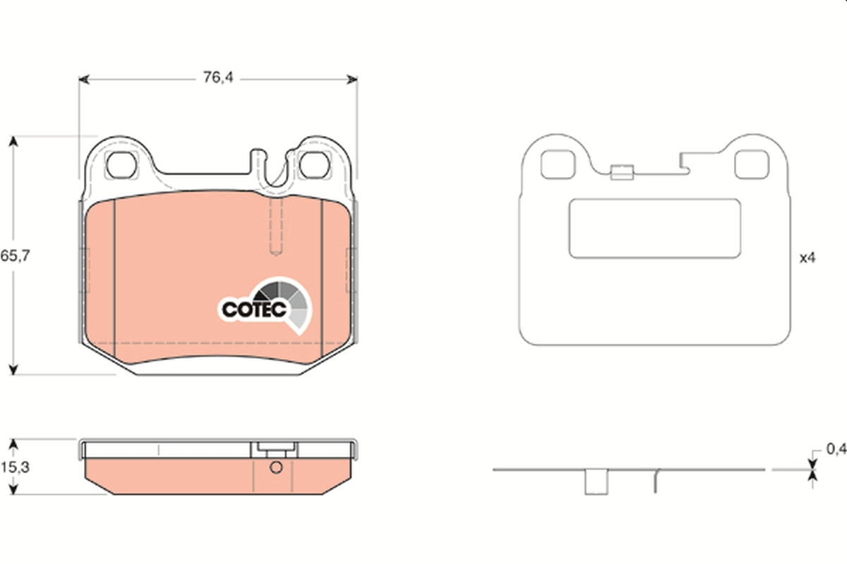 Brake Pad Set, disc brake (Rear axle)  Art. GDB1457