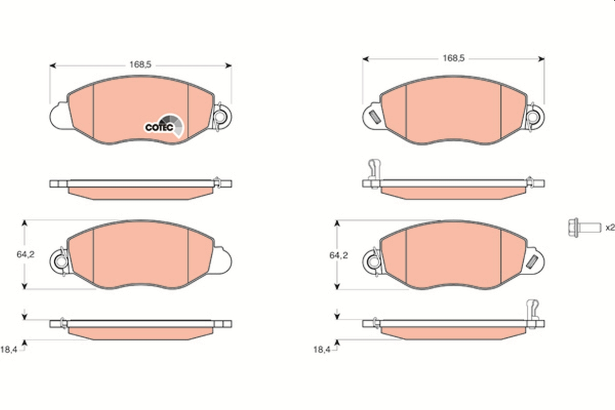 Brake Pad Set, disc brake (Front axle)  Art. GDB1461