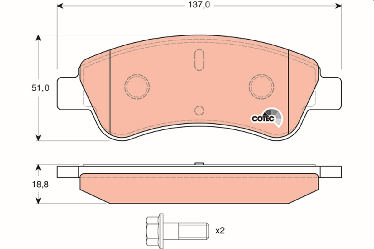 Brake Pad Set, disc brake (Front axle)  Art. GDB1463