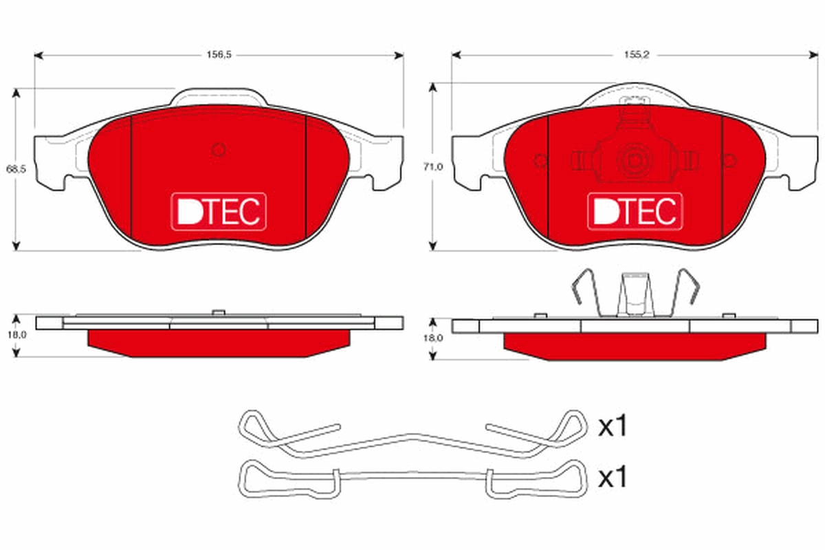 Brake Pad Set, disc brake (Front axle)  Art. GDB1468DTE