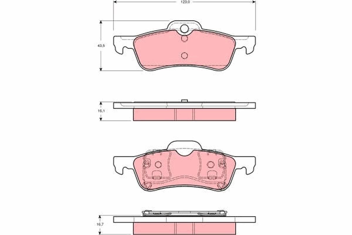 Brake Pad Set, disc brake (Rear axle)  Art. GDB1477