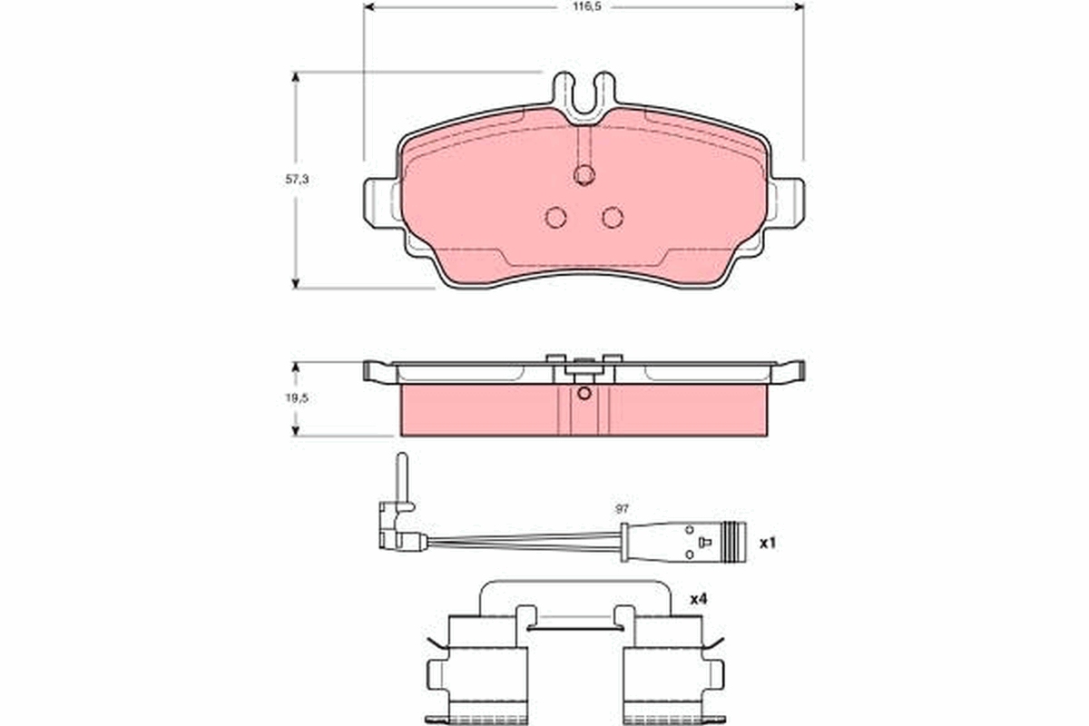 Brake Pad Set, disc brake (Front axle)  Art. GDB1480