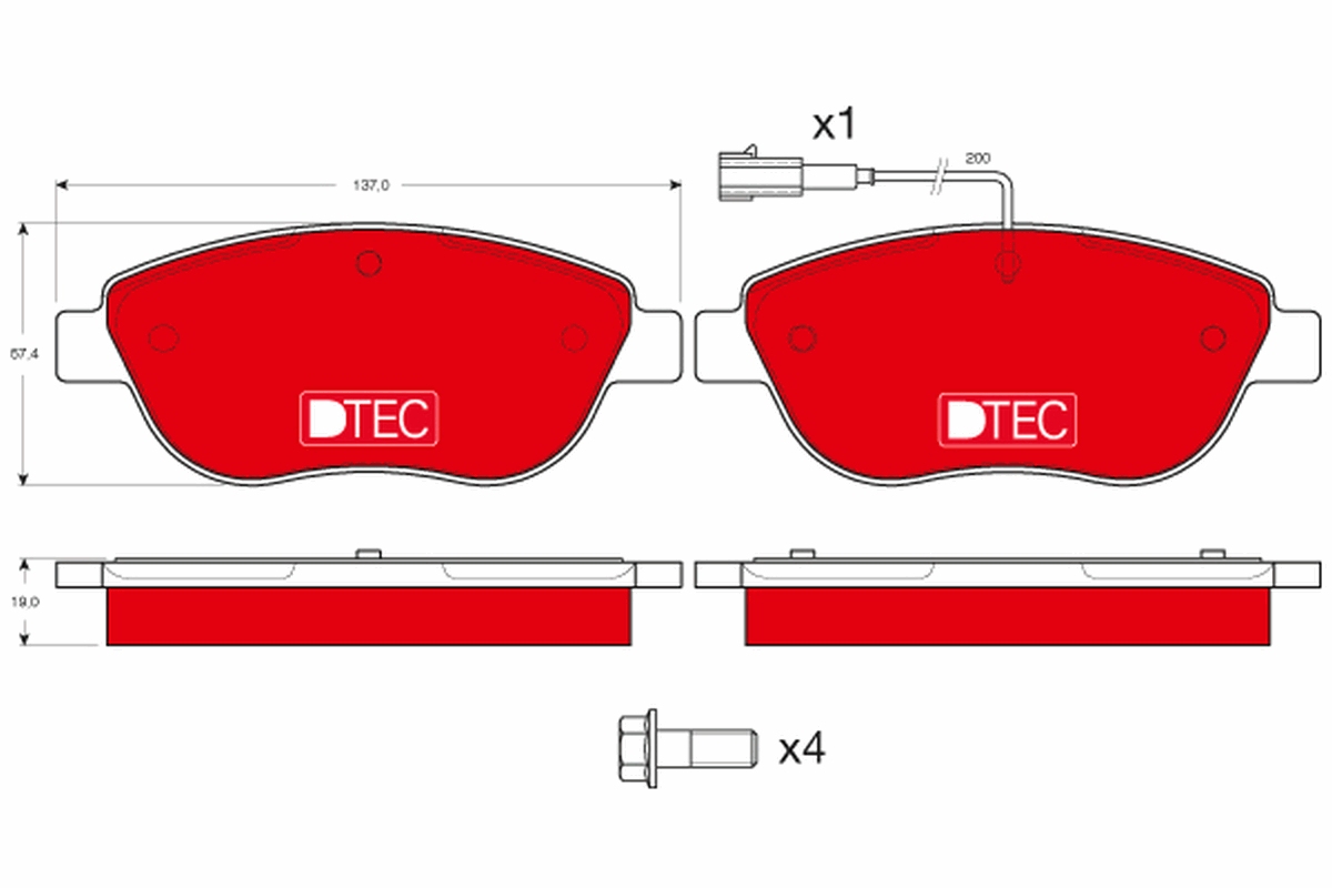 Brake Pad Set, disc brake (Front axle)  Art. GDB1483DTE