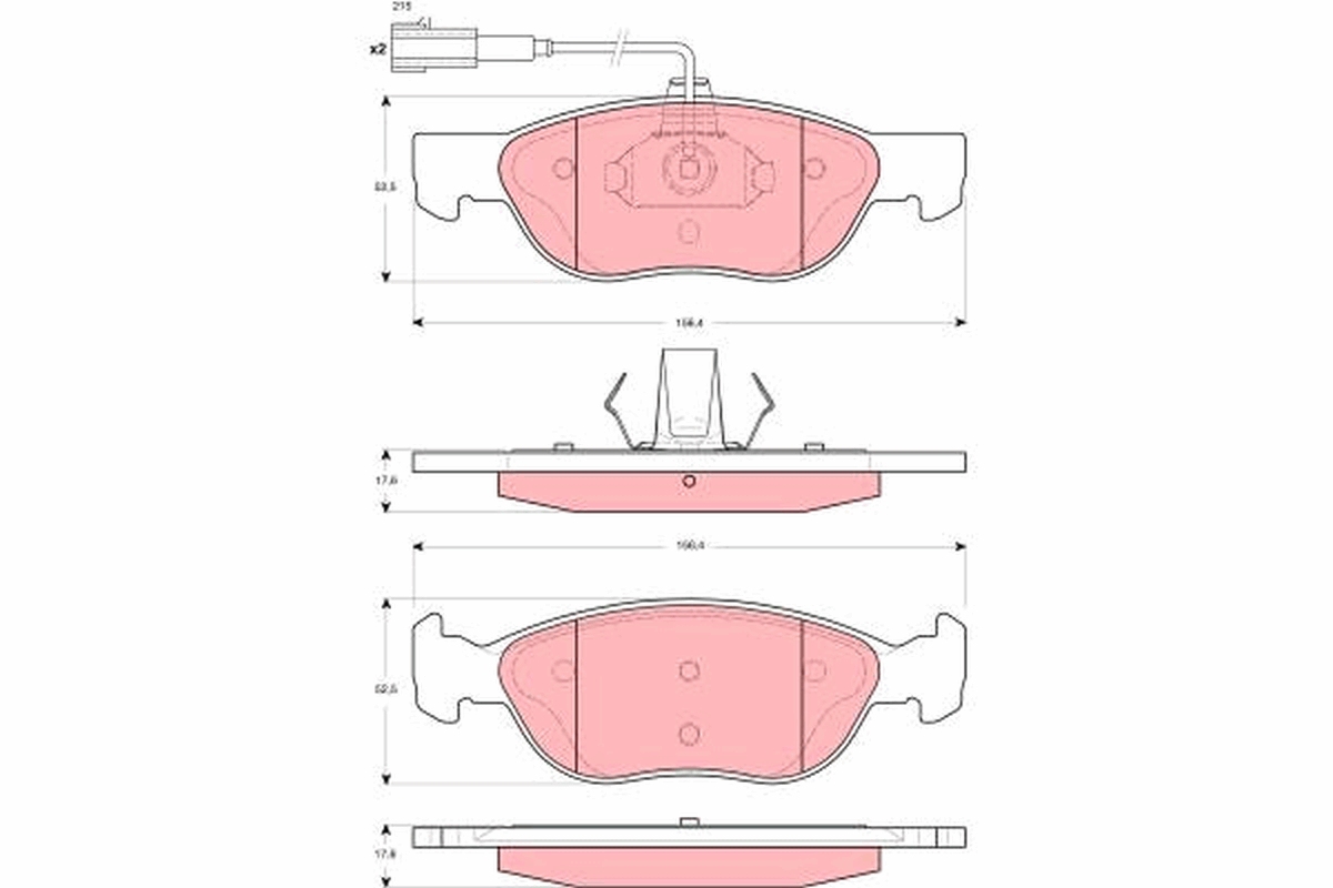 Brake Pad Set, disc brake (Front axle)  Art. GDB1486