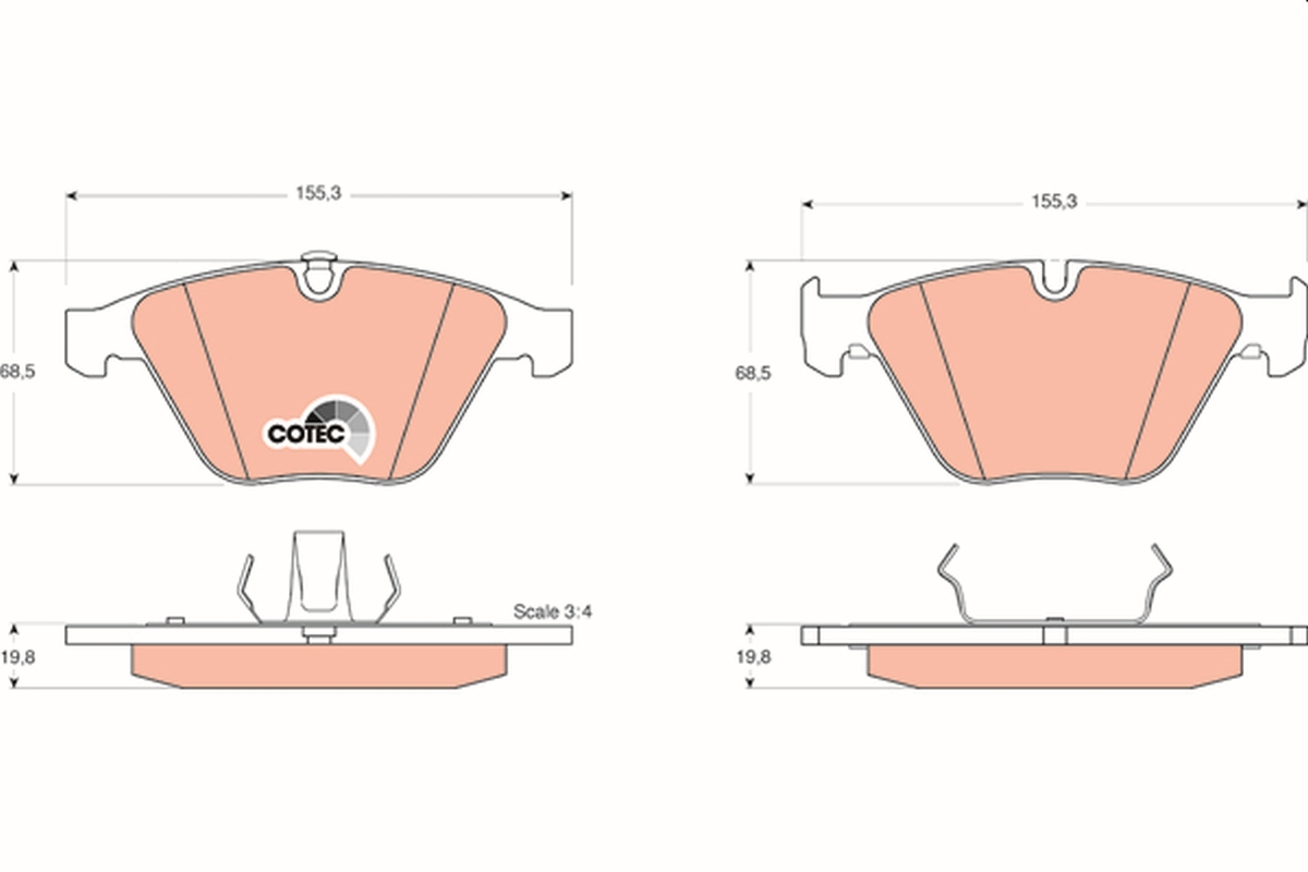 Brake Pad Set, disc brake (Front axle)  Art. GDB1498