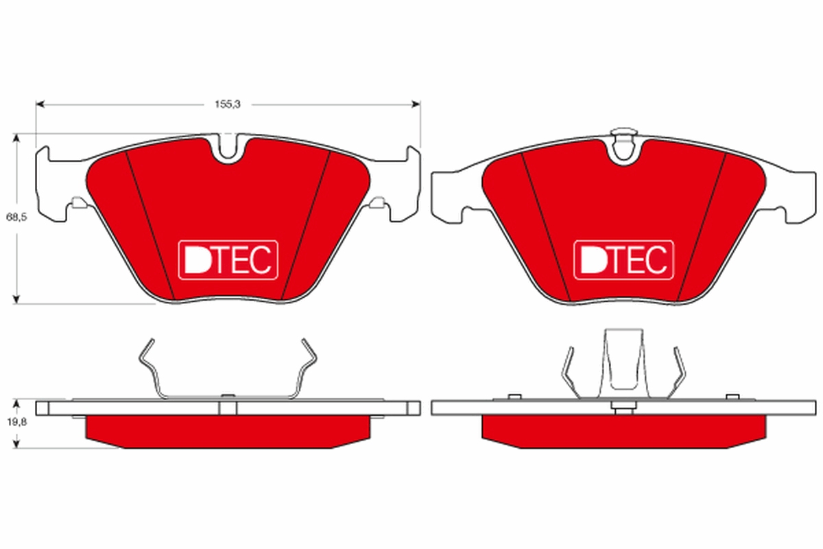 Brake Pad Set, disc brake (Front axle)  Art. GDB1498DTE