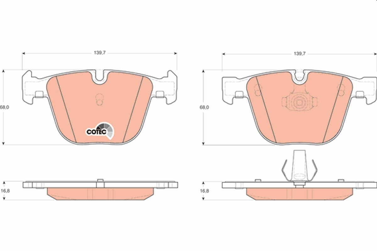 Brake Pad Set, disc brake (Rear axle)  Art. GDB1502