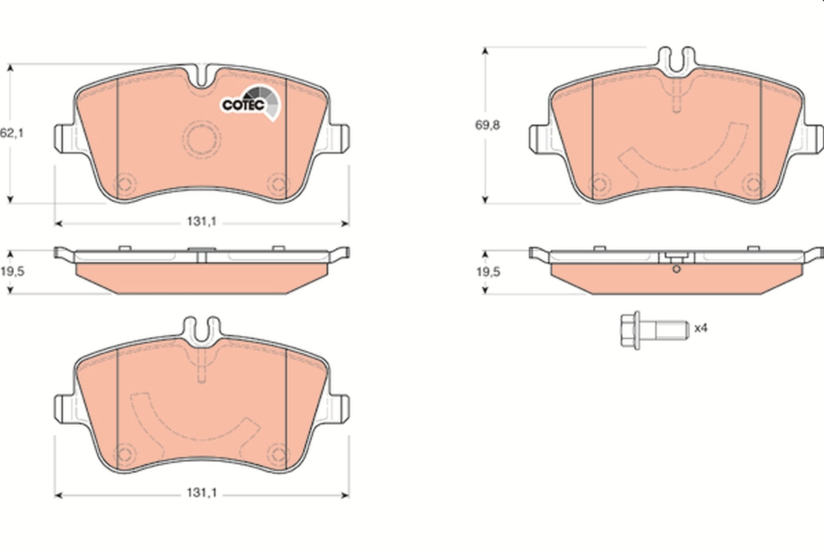 Brake Pad Set, disc brake (Front axle)  Art. GDB1514