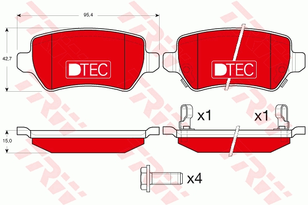 Brake Pad Set, disc brake (Rear axle)  Art. GDB1515DTE