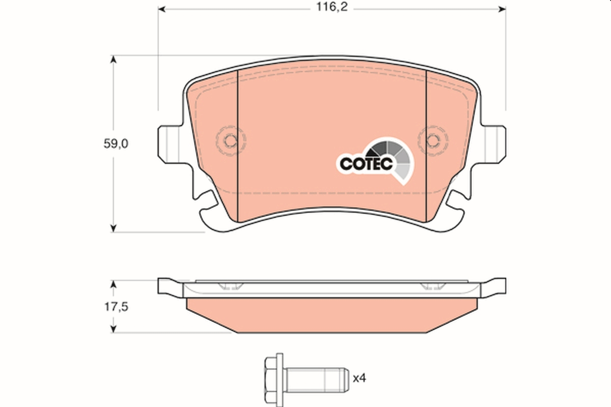 Brake Pad Set, disc brake (Rear axle)  Art. GDB1516