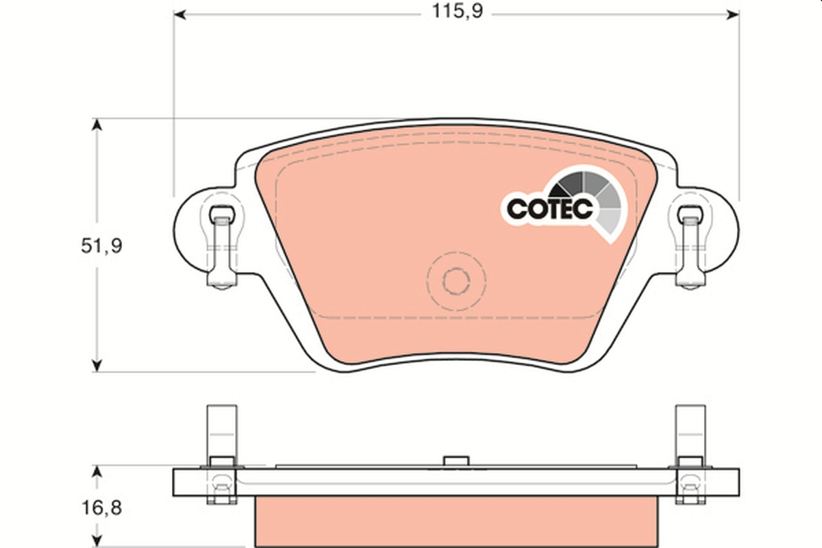 Brake Pad Set, disc brake (Rear axle)  Art. GDB1525