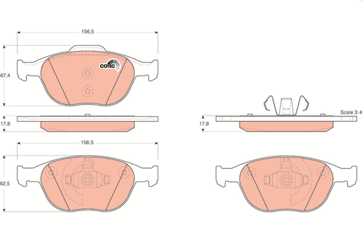 Brake Pad Set, disc brake (Front axle)  Art. GDB1532