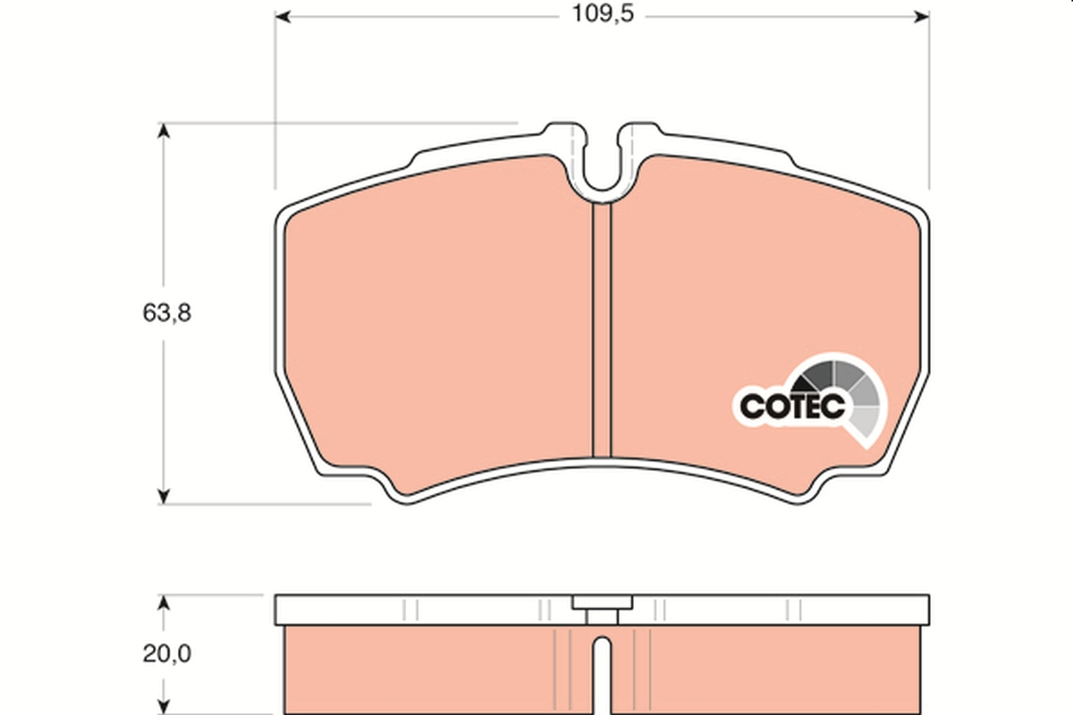 Brake Pad Set, disc brake (Rear axle)  Art. GDB1535