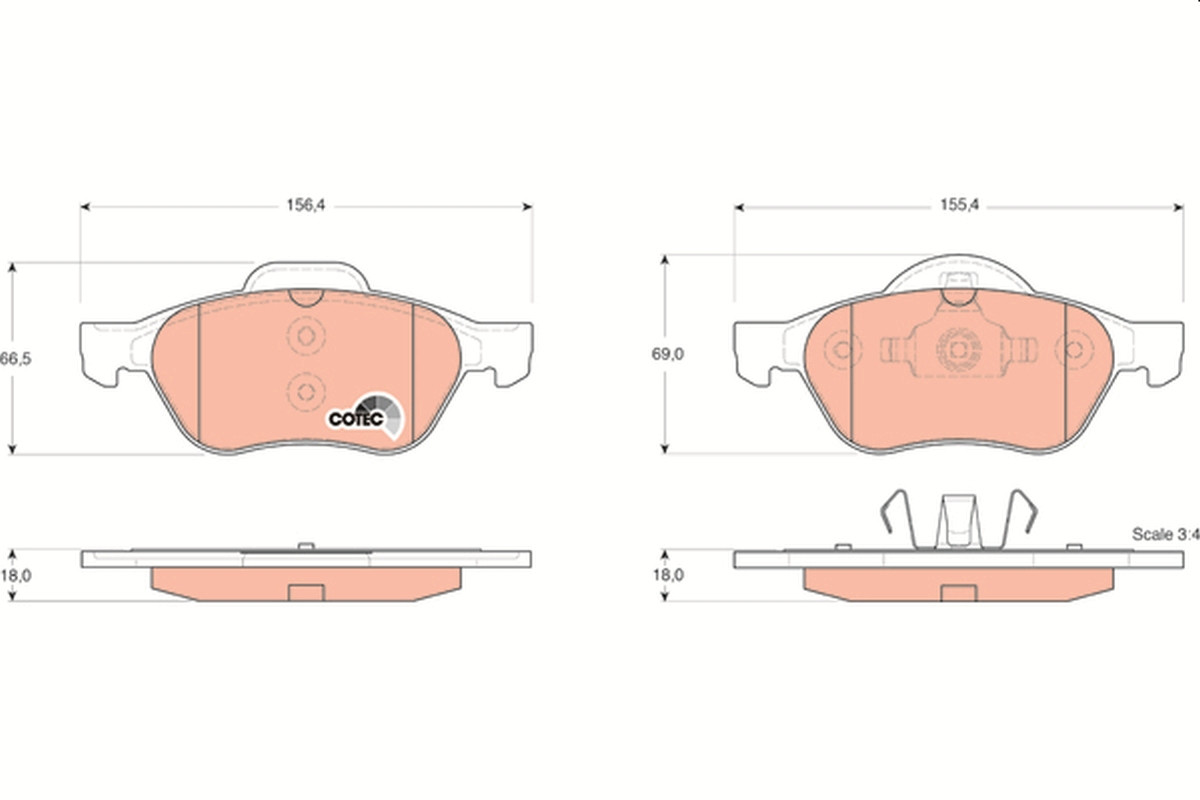 Brake Pad Set, disc brake (Front axle)  Art. GDB1540