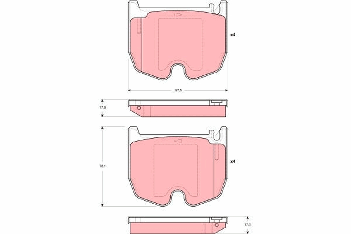 Brake Pad Set, disc brake (Front axle)  Art. GDB1541