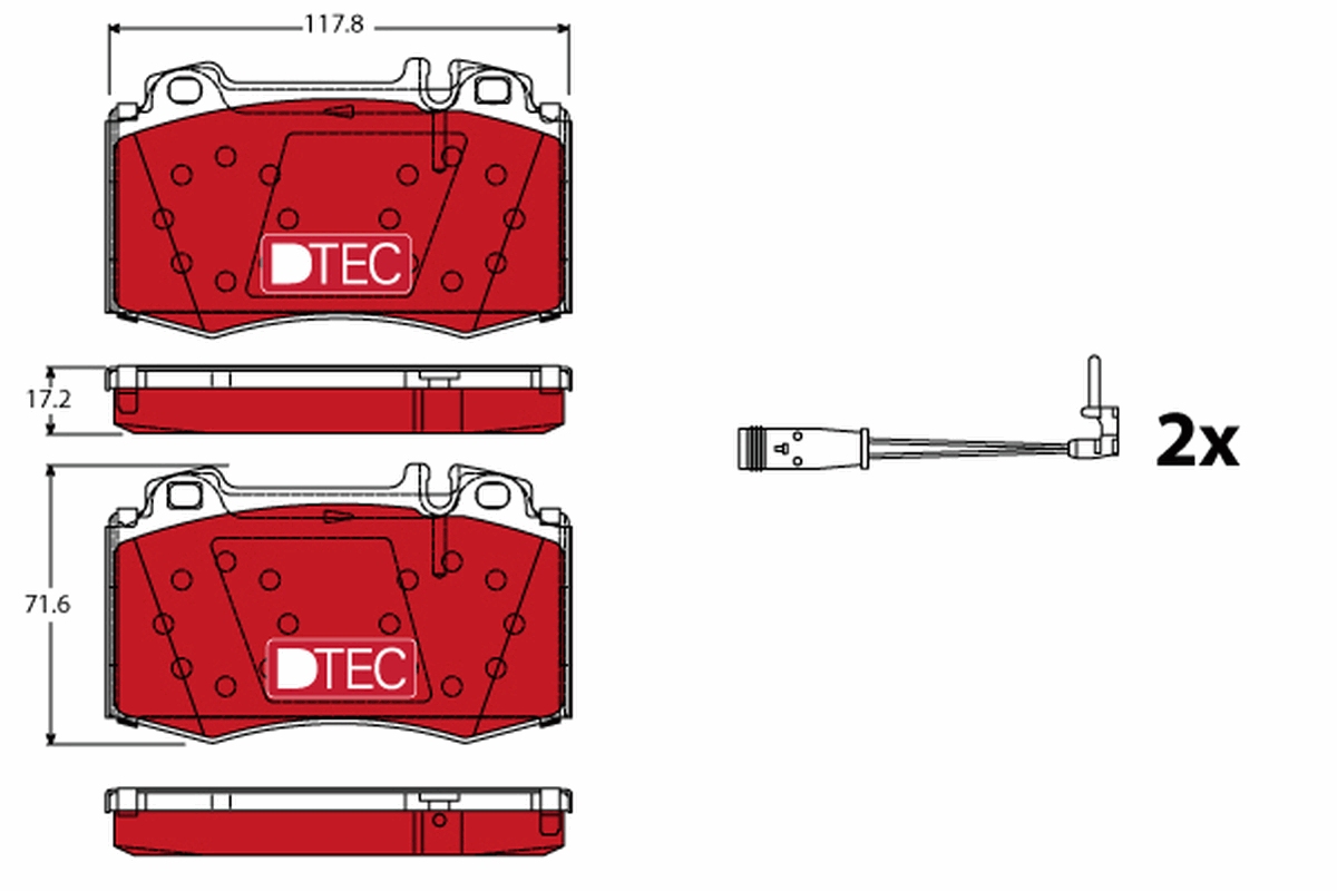 Brake Pad Set, disc brake (Front axle)  Art. GDB1543DTE