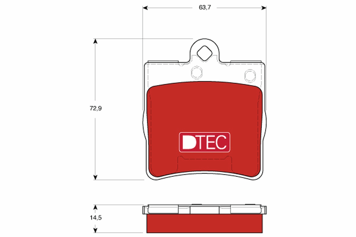 Brake Pad Set, disc brake (Rear axle)  Art. GDB1545DTE