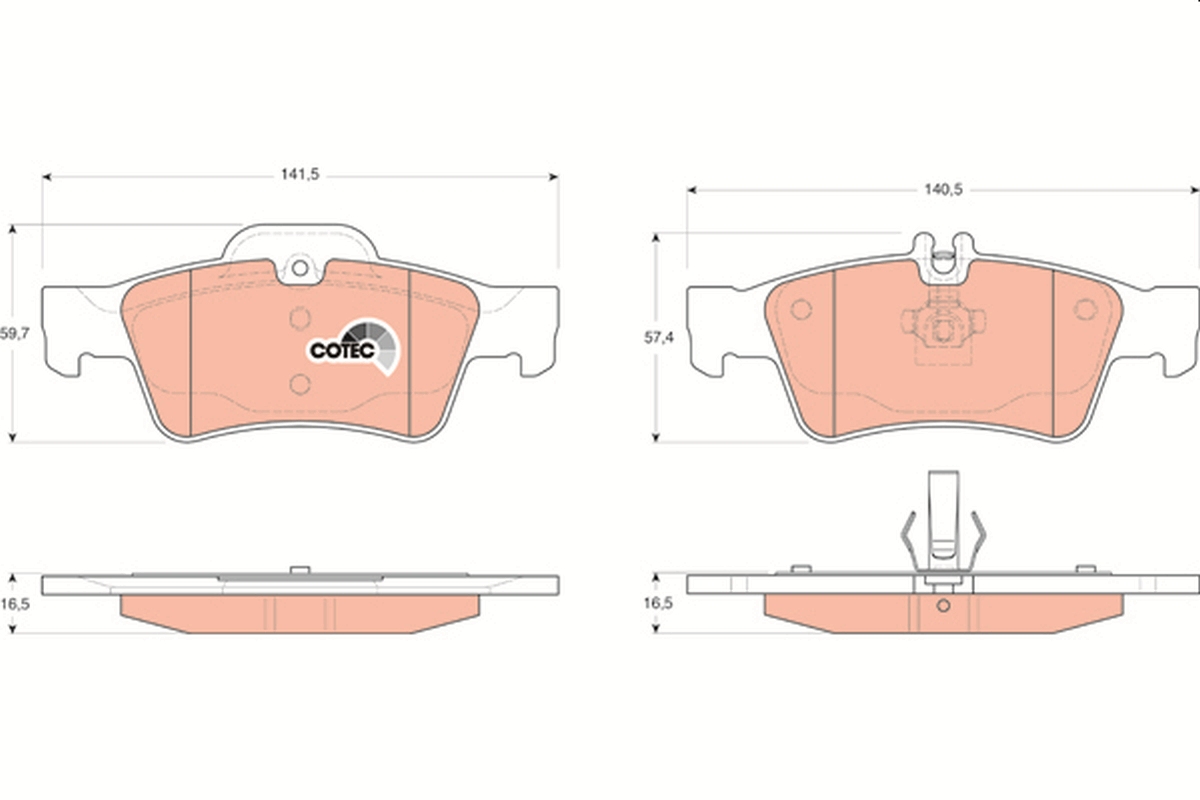 Brake Pad Set, disc brake (Rear axle)  Art. GDB1546