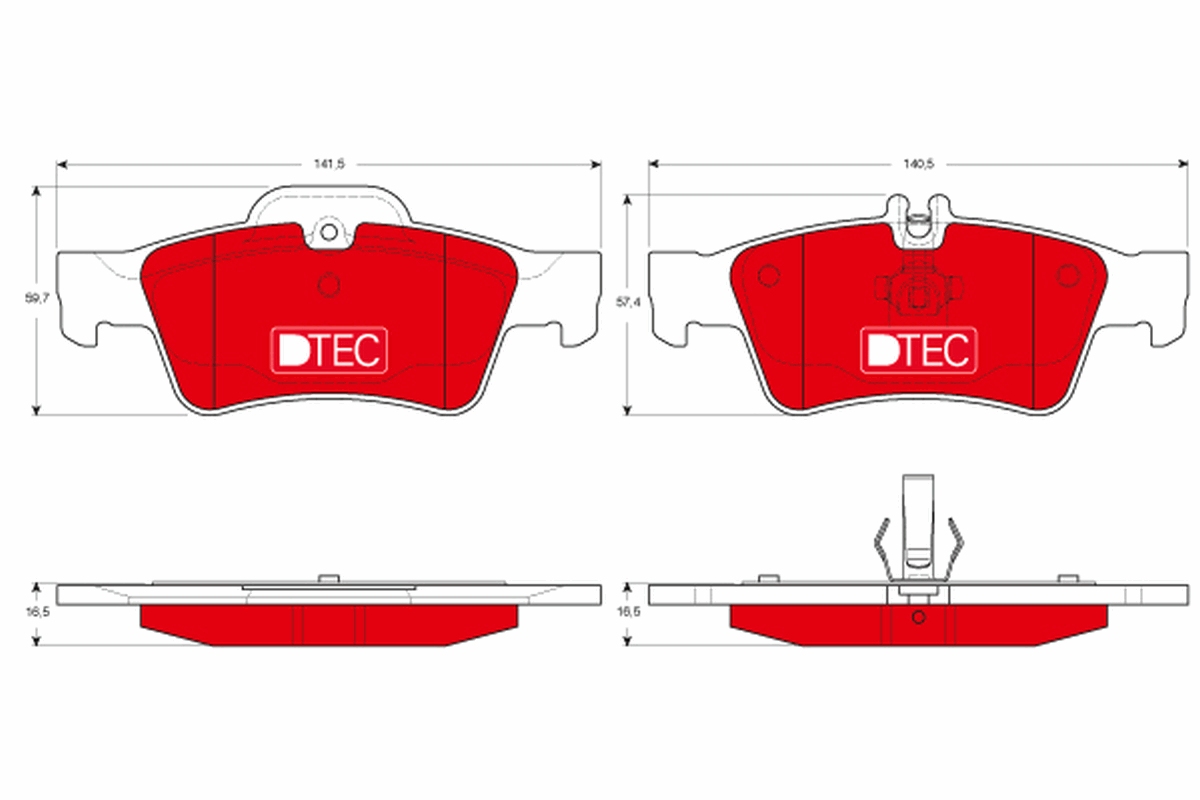 Brake Pad Set, disc brake (Rear axle)  Art. GDB1546DTE