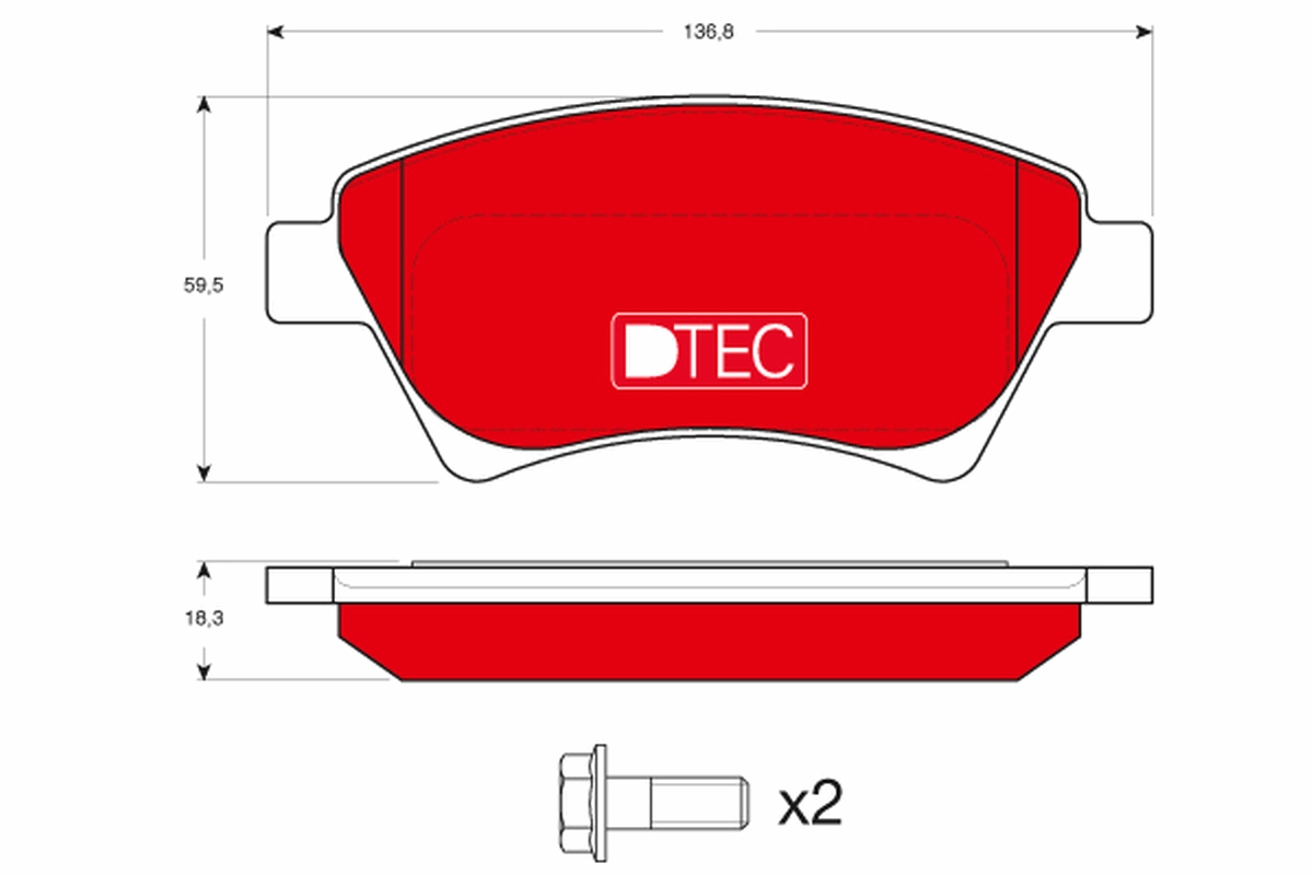 Brake Pad Set, disc brake (Rear axle)  Art. GDB1552DTE