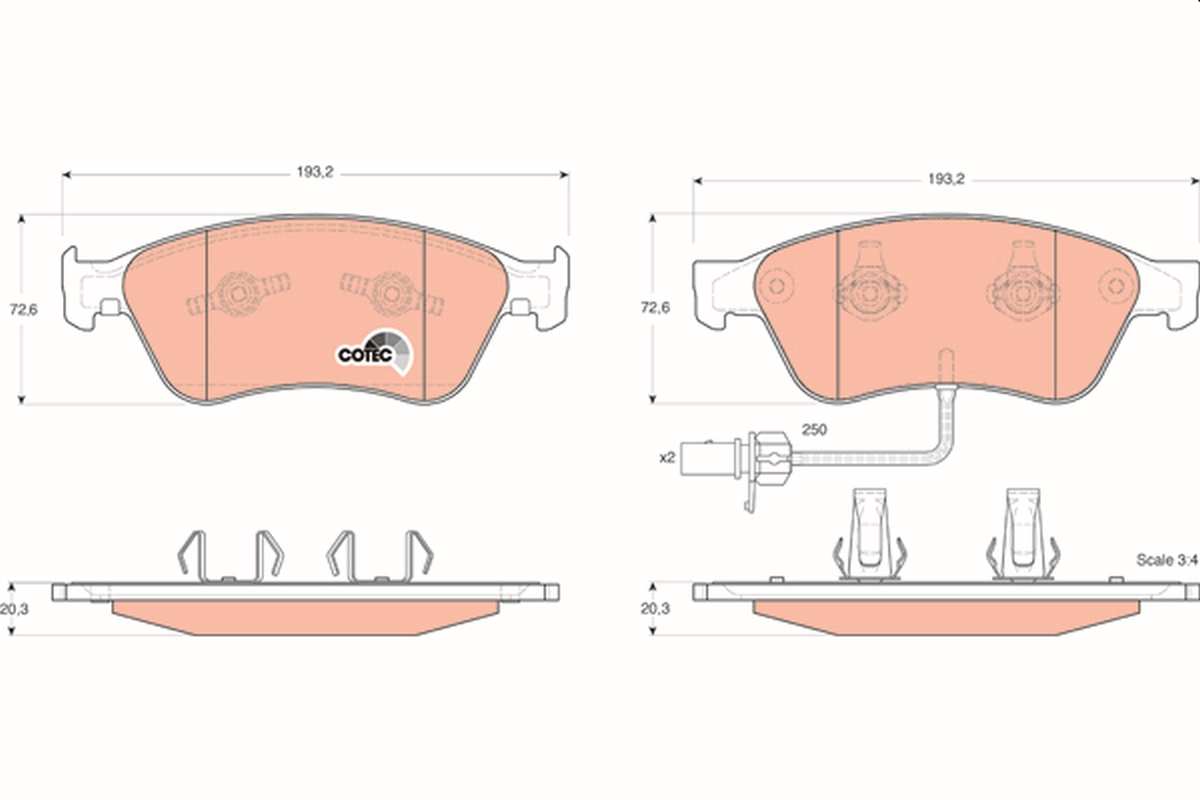 Brake Pad Set, disc brake (Front axle)  Art. GDB1553