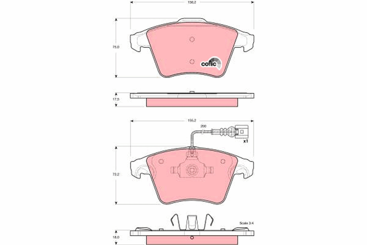 Brake Pad Set, disc brake (Front axle)  Art. GDB1556