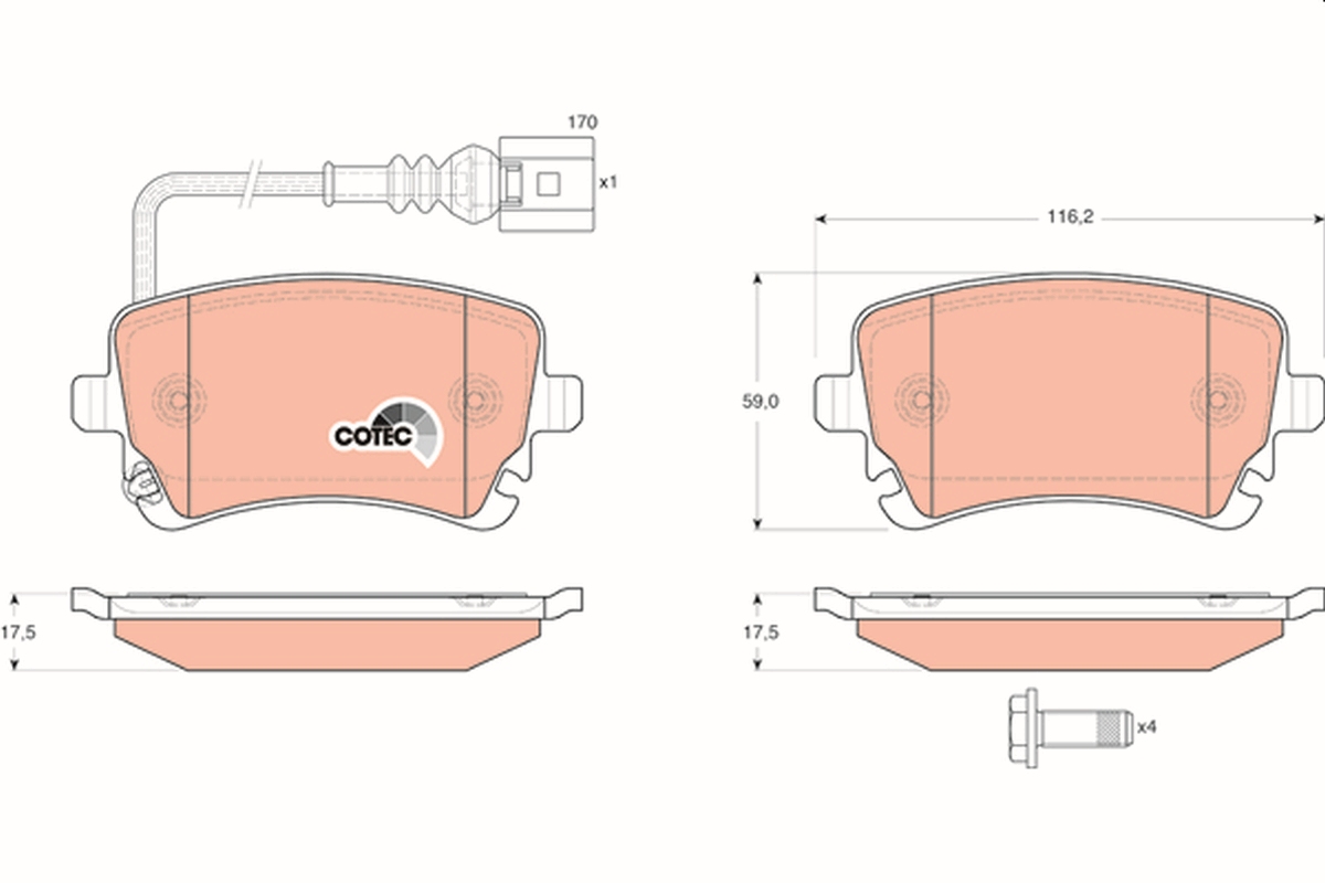 Brake Pad Set, disc brake (Rear axle)  Art. GDB1557