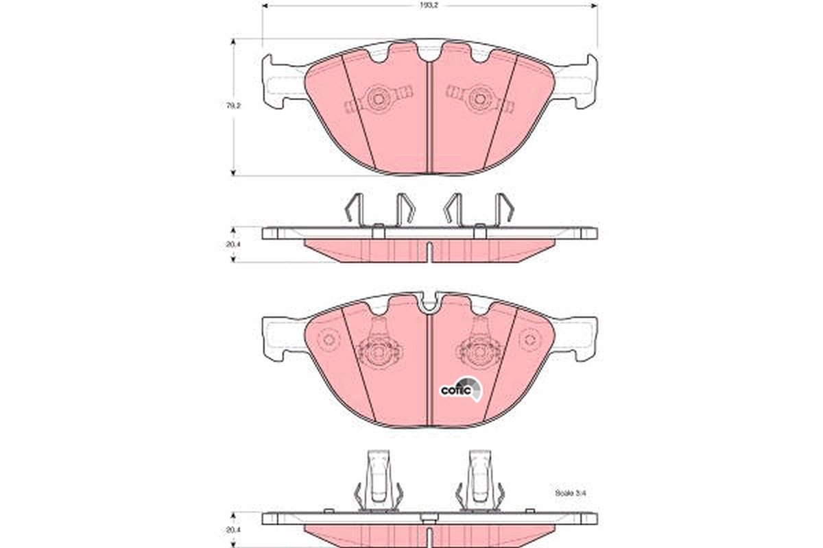 Brake Pad Set, disc brake (Front axle)  Art. GDB1558