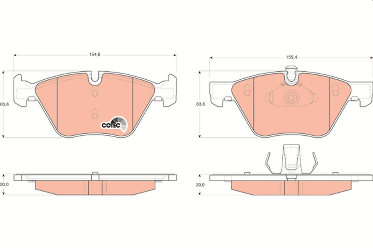 Brake Pad Set, disc brake (Rear axle)  Art. GDB1559