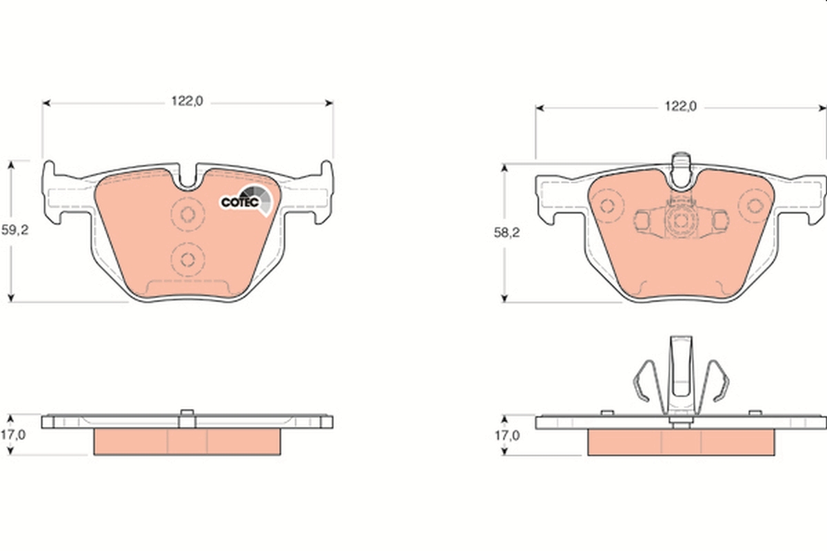 Brake Pad Set, disc brake (Rear axle)  Art. GDB1560