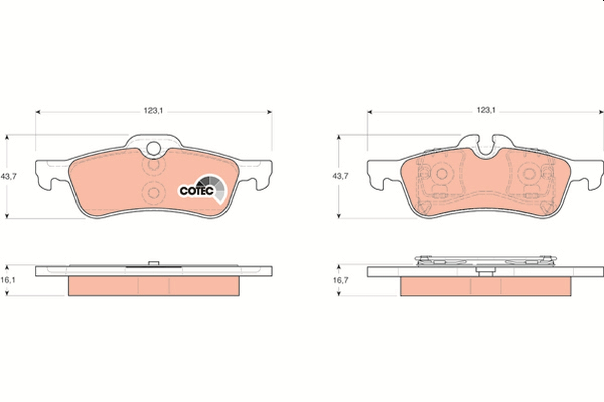 Brake Pad Set, disc brake (Rear axle)  Art. GDB1561