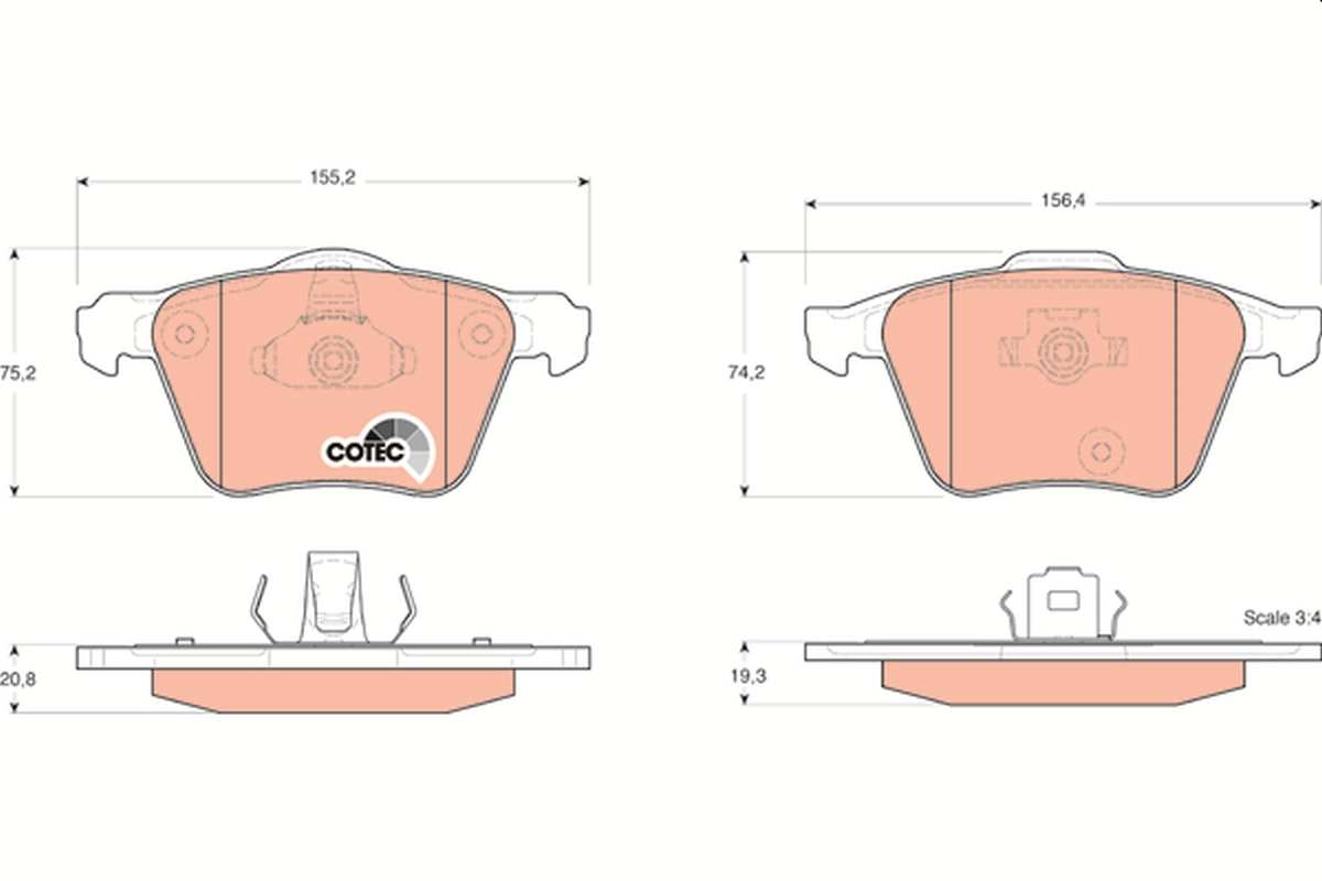 Brake Pad Set, disc brake (Front axle)  Art. GDB1565