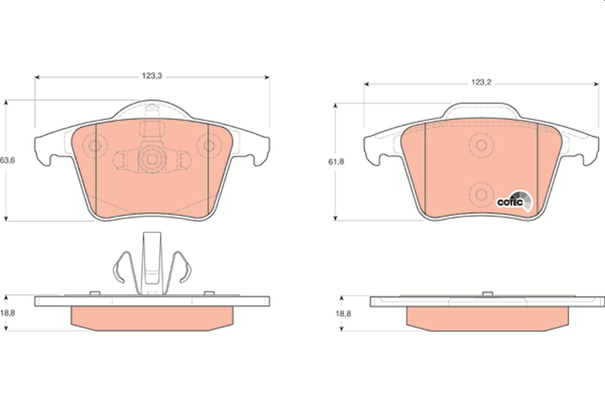 Brake Pad Set, disc brake (Rear axle)  Art. GDB1566