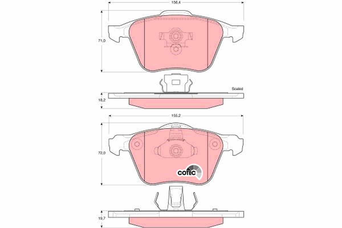 Brake Pad Set, disc brake (Front axle)  Art. GDB1576