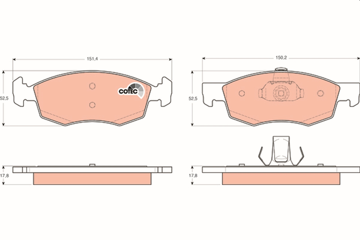 Brake Pad Set, disc brake (Front axle)  Art. GDB1588