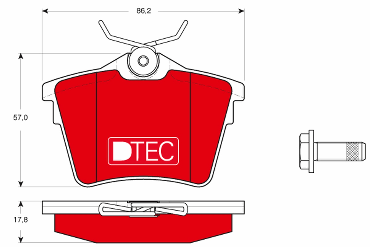 Brake Pad Set, disc brake (Rear axle)  Art. GDB1596DTE