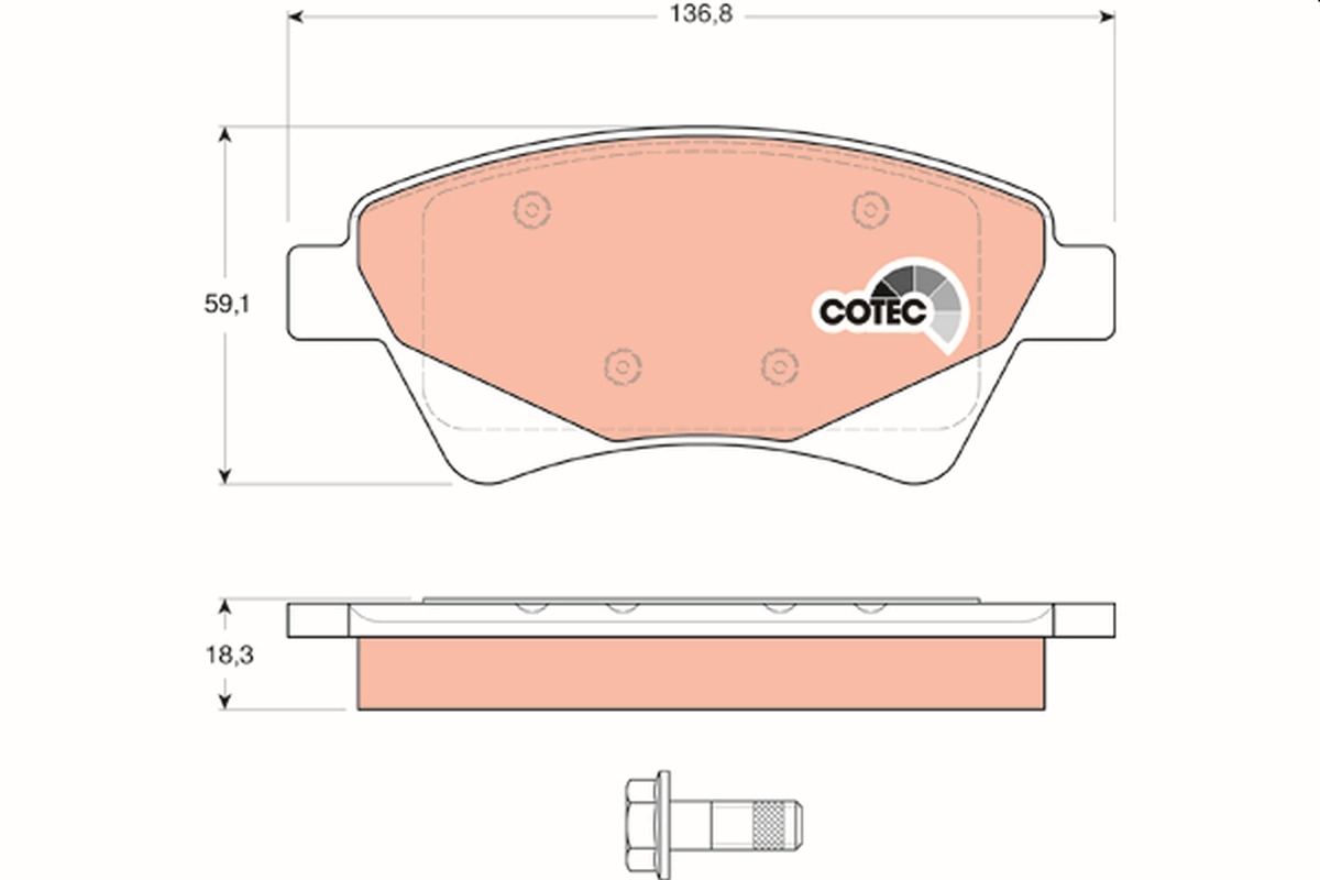 Brake Pad Set, disc brake (Front axle)  Art. GDB1597