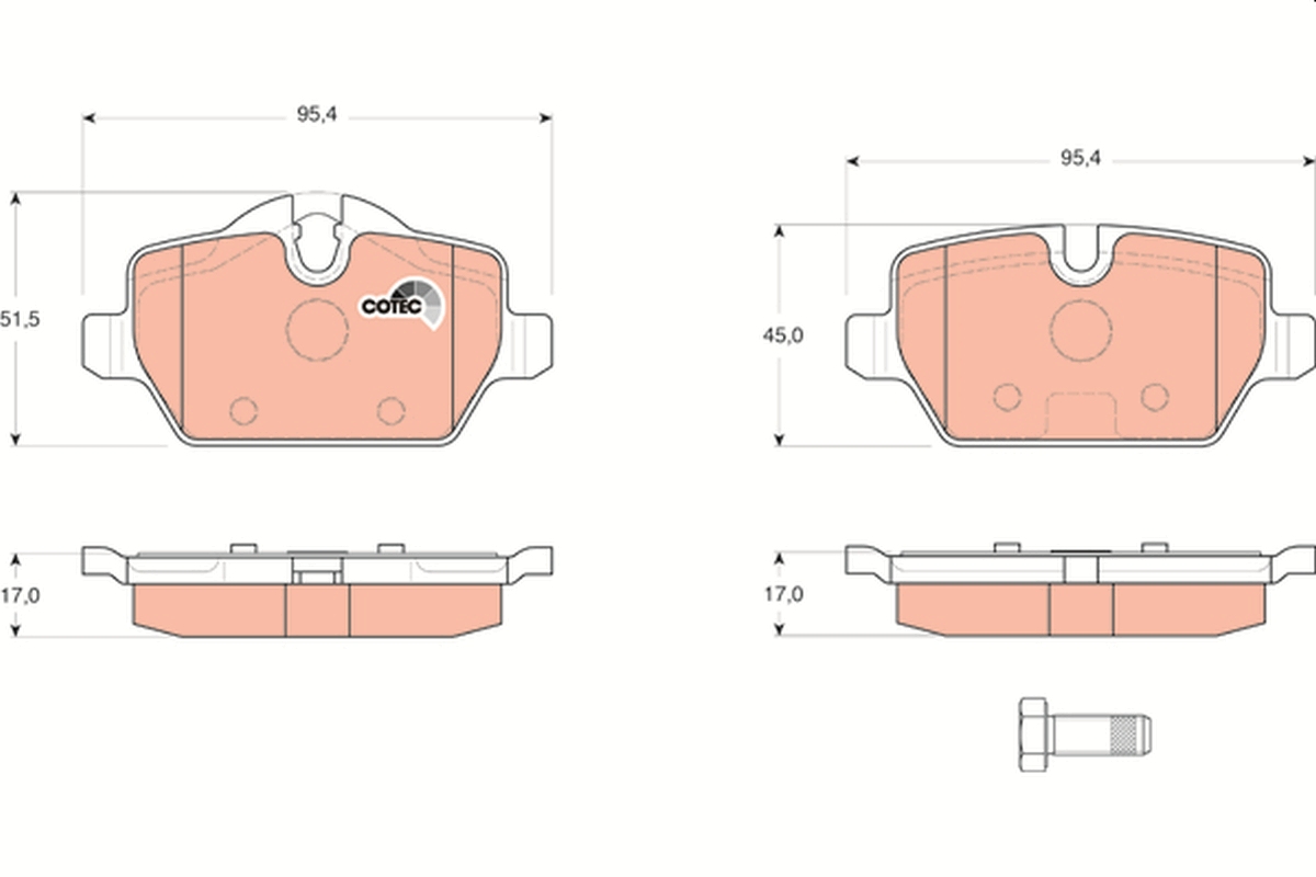 Brake Pad Set, disc brake (Rear axle)  Art. GDB1612