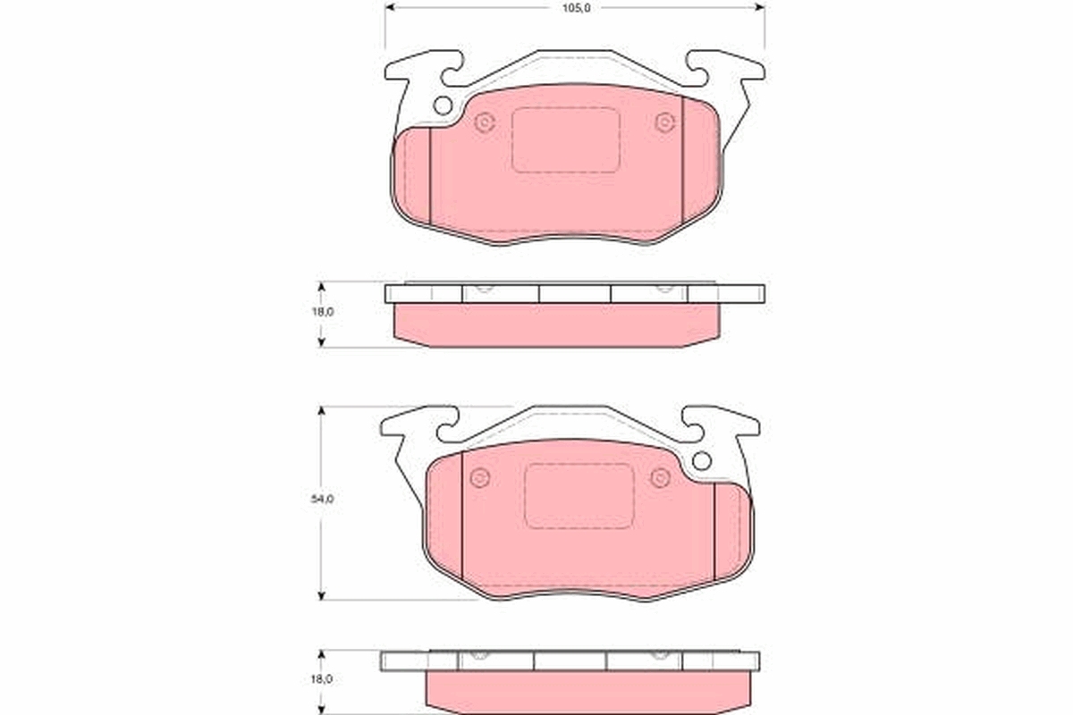 Brake Pad Set, disc brake (Front axle)  Art. GDB1615