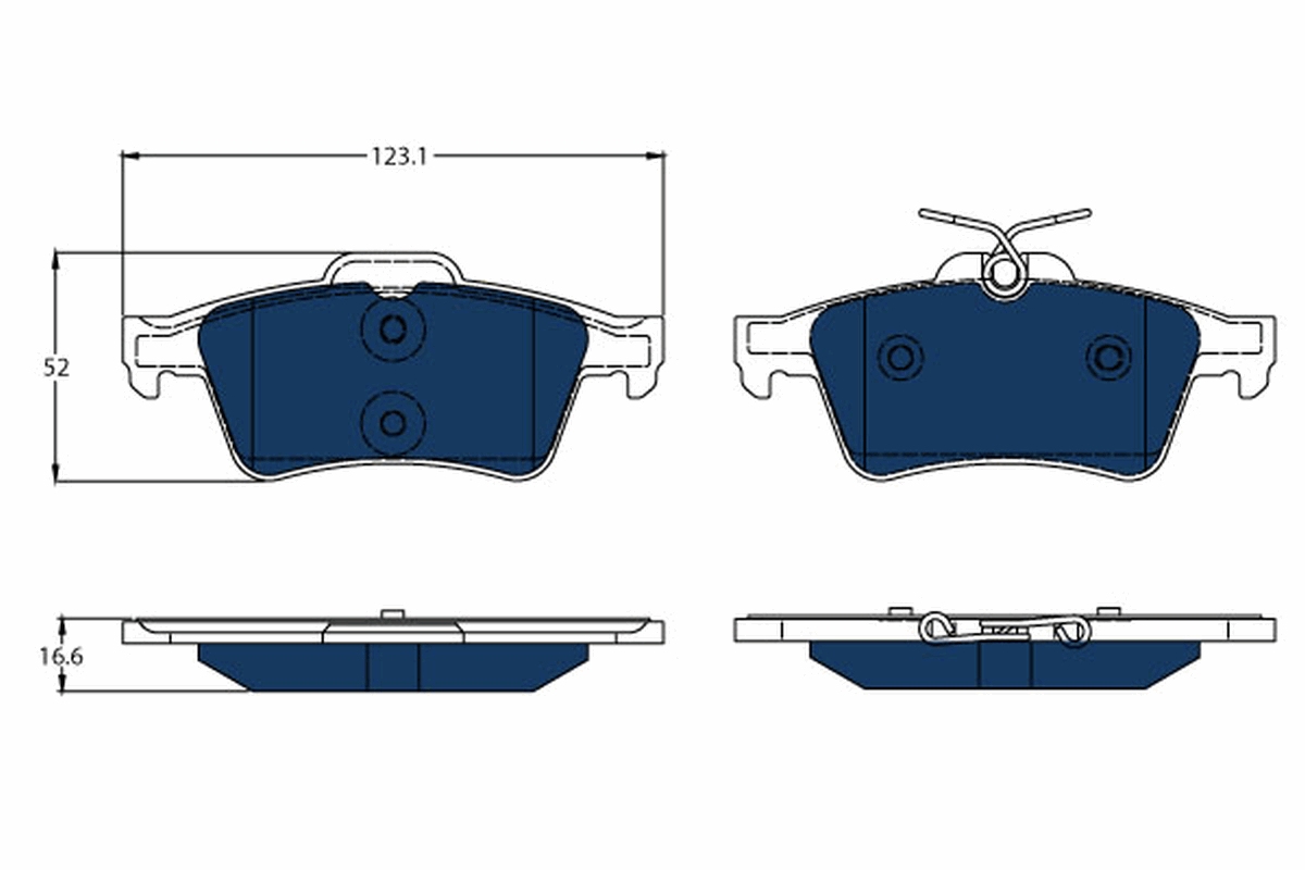 Brake Pad Set, disc brake (Rear axle)  Art. GDB1621BTE