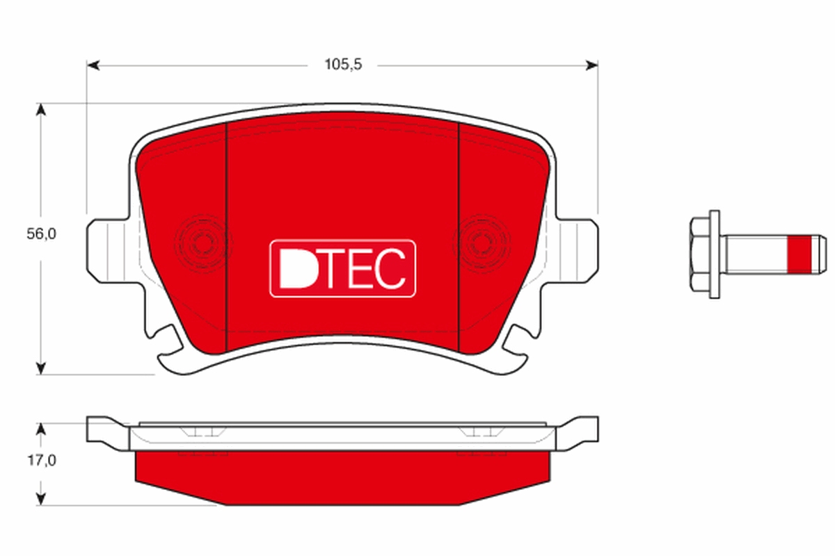 Brake Pad Set, disc brake (Rear axle)  Art. GDB1622DTE